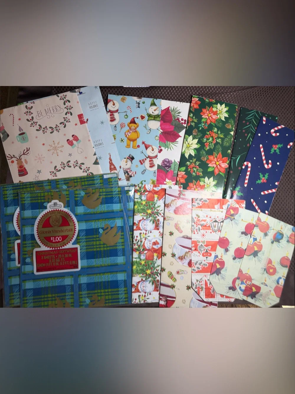 Lot of Holiday Gift Wrap Assortment-vintage mix including Gloria Vanderbilt 😱